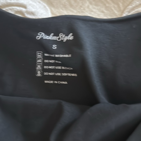 NWOT- Dressy Black bodysuit- sheer sleeves - Picture 5 of 5